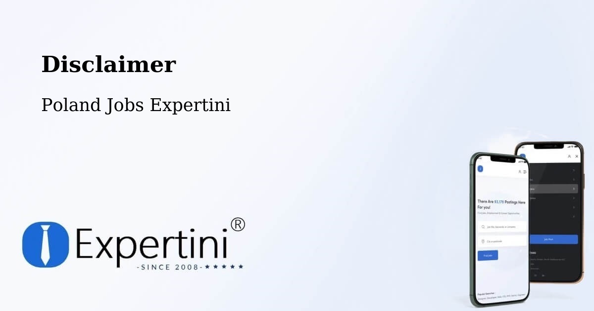 Disclaimer – Czapury - Poland Jobs Expertini